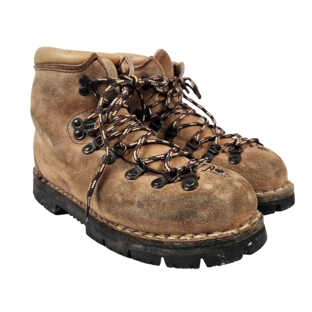 Kinney Colorado Vintage Leather Mountaineering Hiking Boots Vibram Mens Size 7.5